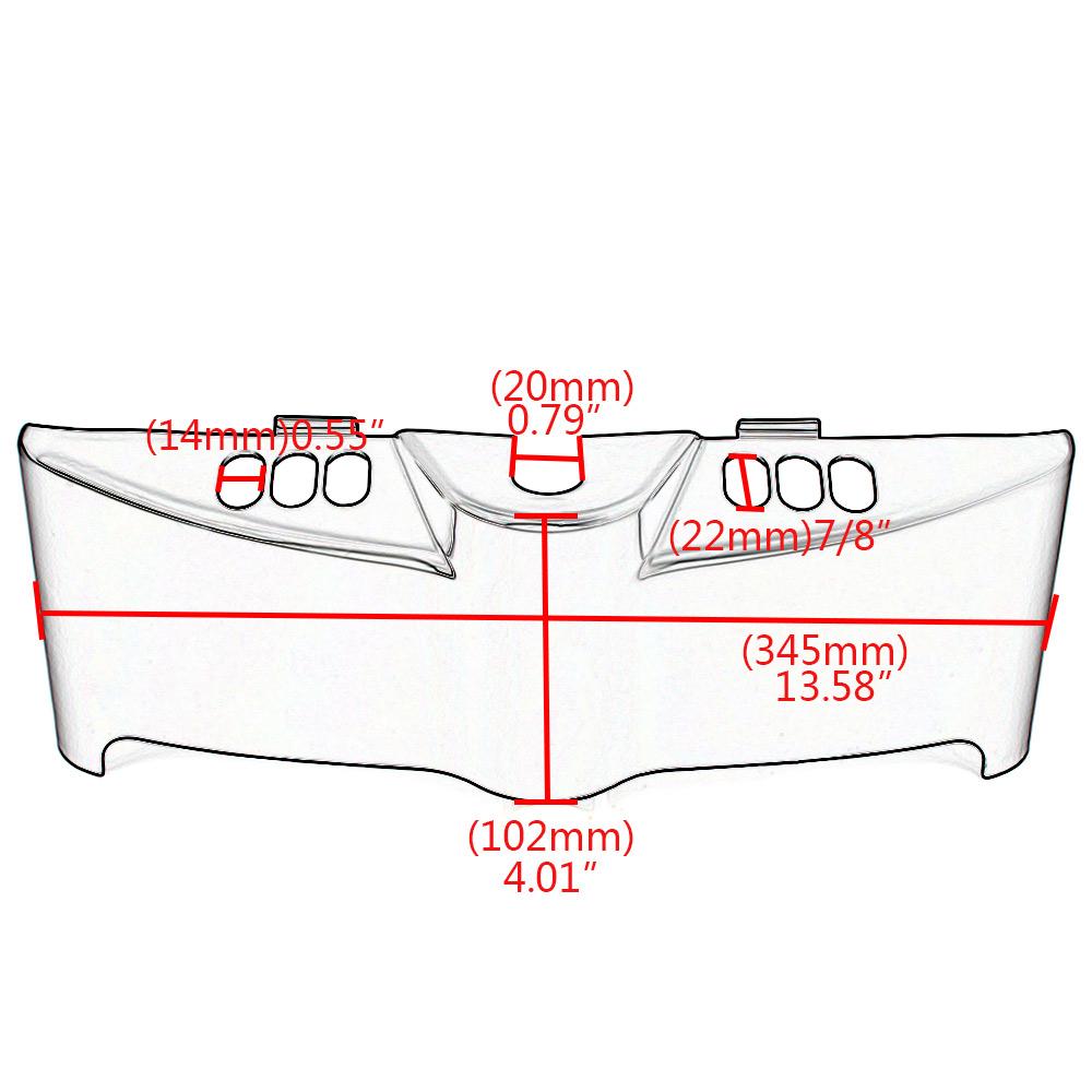 Motorbike Switch Console Batwing Dash Panel Accent Cover For Harley Touring Electra Street Glide ABS Plastic Fairing Accessories