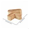 Woven Paper Rope Basket Rustic Design Rattan Organizer Tray Portable MultiCompartment Storage