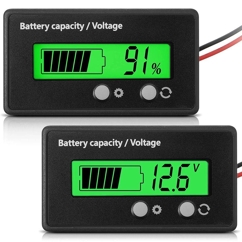 1Pcs DC 12V 24V 36V 48V 60V 72V Battery Capacity Indicator with Alarm Voltage Meter Battery Gauge