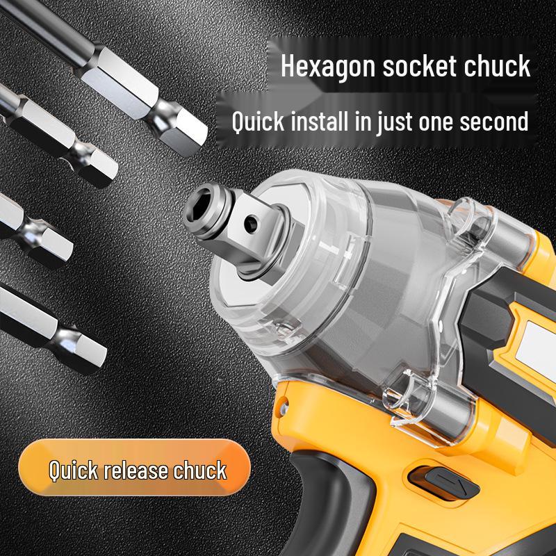 High-Power Brushless Rechargeable Impact Wrench for Auto Repair, Carpentry, and Scaffold Work