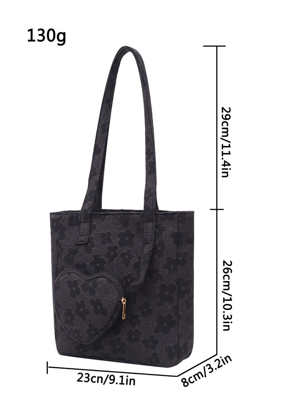 Trendsetting Urban Canvas Tote Bag With Magnetic Closure And Dual Straps чёрный