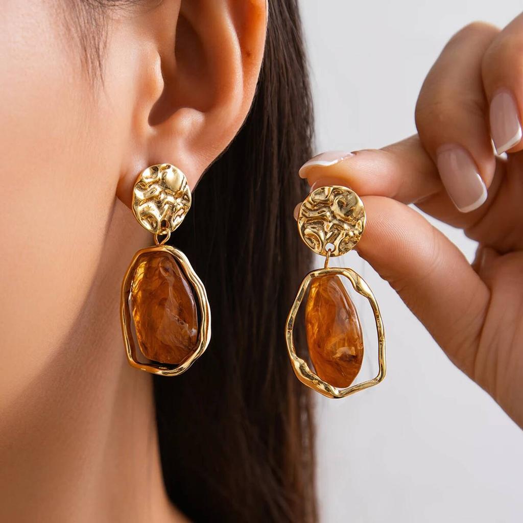PuRui 7 Style Elegant Flower Scallop Pendant Earrings for Women 2026 New Vintage Creative Aesthetics Jewelry Drop Earrings Gifts
