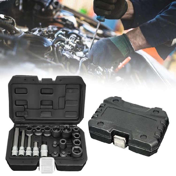 18Pcs Sub Pumps Screw Removal Set Multifunctional Brake Caliper Screw Removal Tool Set for Professional Mechanics