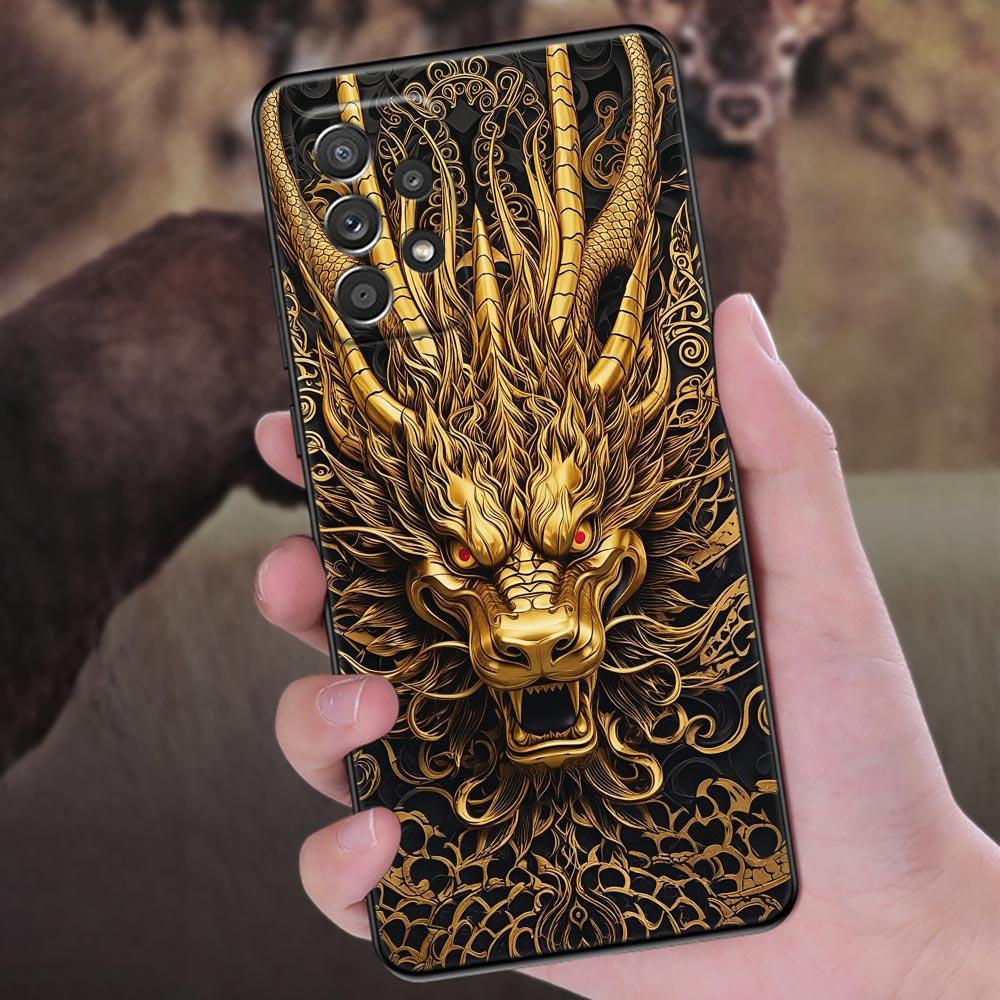 

Милый черно-белый чехол-дракон для телефона Samsung Galaxy A57 A56 A37 A55 A36 A26 A54 A52 A35 A34 A25 A17 A16 A15 A07 A06 Мягкий чехол Samsung A06 4G