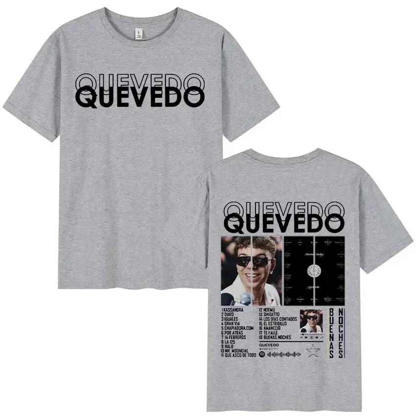 Rapper Quevedo Tour 2025 Graphic T Shirt Unisexs Vintage Fashion Short Sleeve Tshirts Hip Hop Oversized Cotton Tshirt Streetwear