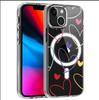 Heart Magnet Transparent Phone Case for iPhone 14/15/16/17 Pro Max