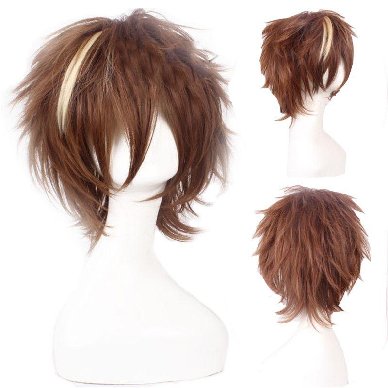 

Аниме Guilty Crown Оума Шу Косплей Костюм Форма Старшеклассника Парик Наряд Wig Only,35cm/13.78in
