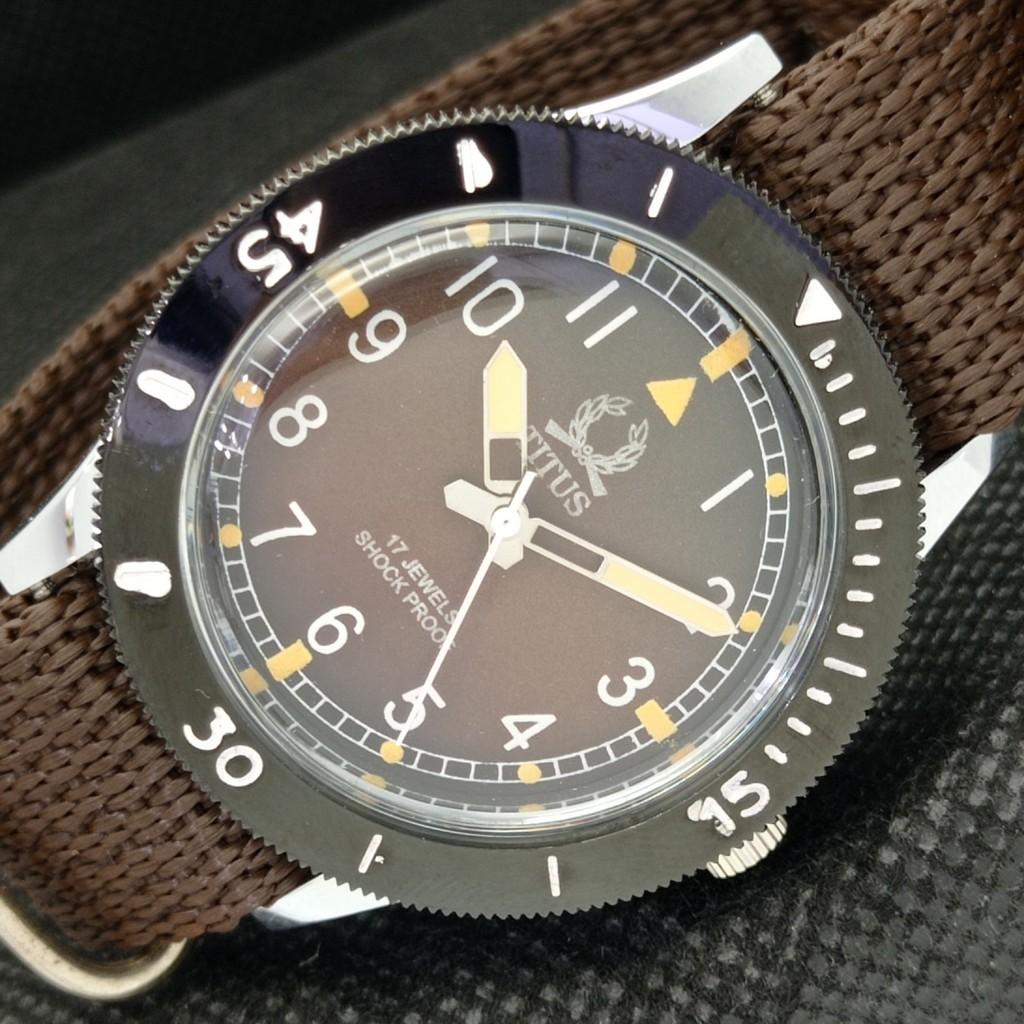 

ВОССТАНОВЛЕННЫЕ МУЖСКИЕ ШВЕЙЦАРСКИЕ ЧАСЫ TITUS 40 ММ С ПОВОРОТНЫМ БЕЗЕЛЕМ И КОРИЧНЕВЫМ ЦИФЕРБЛАТОМ a303220-2 R1013-000a303220