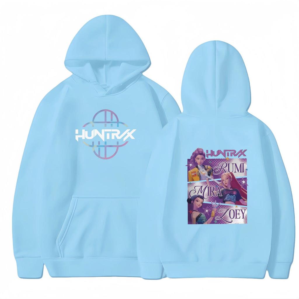 European & American 2025 KPOP Demon Hunting Girl Group Fleece Sweatshirt - Autumn/Winter Kids' Hooded Fashion.