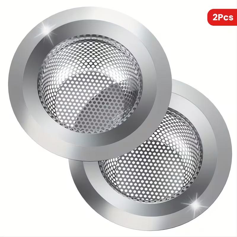 

2Pcs Kitchen Sink Strainer - Stainless Steel Drain Strainer, 4.5 Wide Rim, Food Catcher for Most Sink Drains, Steel Filter Other