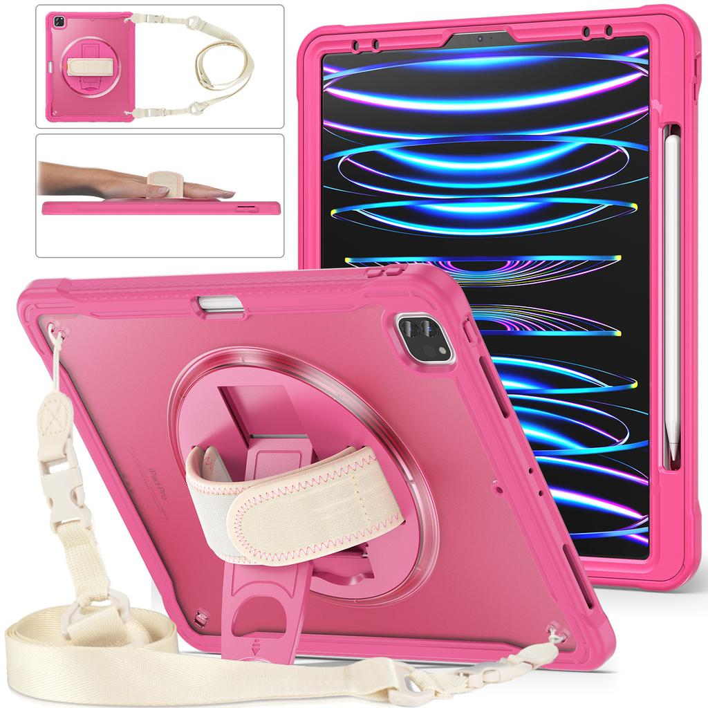 Case For iPad Pro 11 12.9 13 - Heavy Duty Shockproof Cover iPad Air 4 Air5 10.9"10th 11th Funda+Shoulder Strap Case