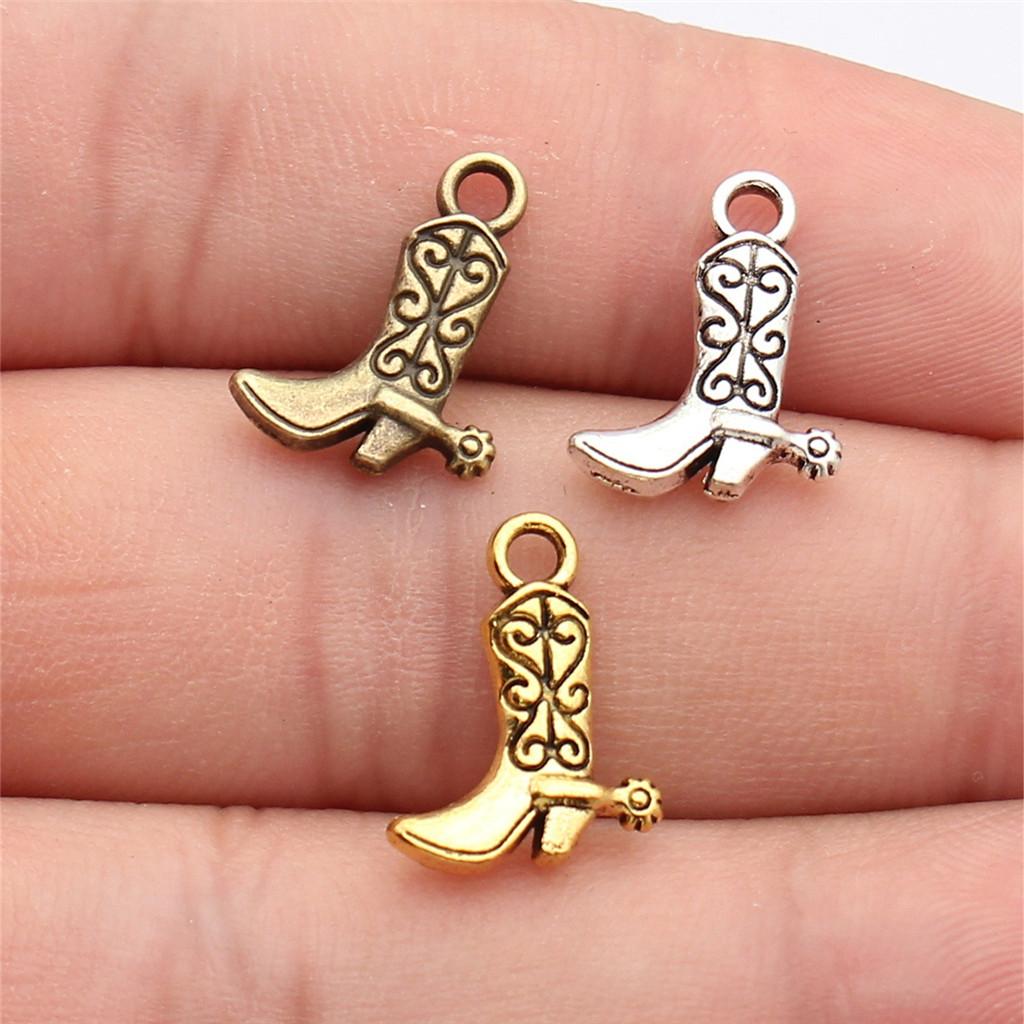 Shoes High Heel Fashion Charm Antique Bronze Zinc Alloy Jewelry Making Supplies for Women Earring Charms Handmade