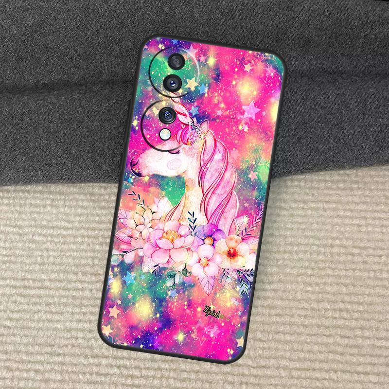 

Pink Unicorn Rainbow Cute Case For Honor Magic 7 Lite 5 6 Honor 200 Pro X8b X9a X8a X8 X9 X9c X9b 50 70 90 Lite Cover Honor X9c