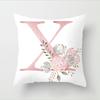 Flower Letter Pillow Soft and Breathable Sofa Car Lumbar Support Office Waist Protection Pillowcase