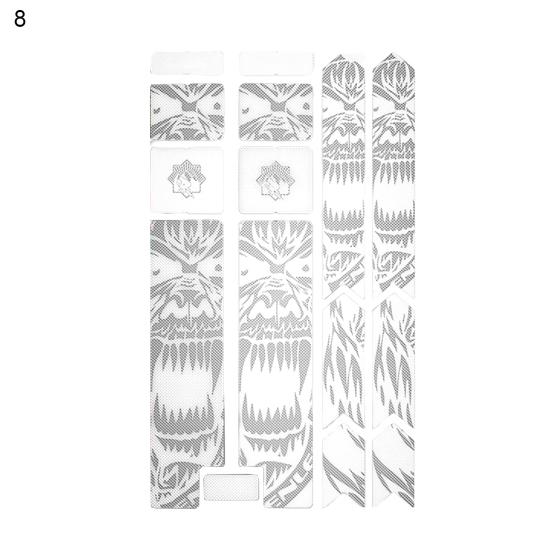 10 Peças/Conjunto 3D Bicicleta MTB Resistente a Arranhões Proteção Removível Adesivo Beleza/Gorila