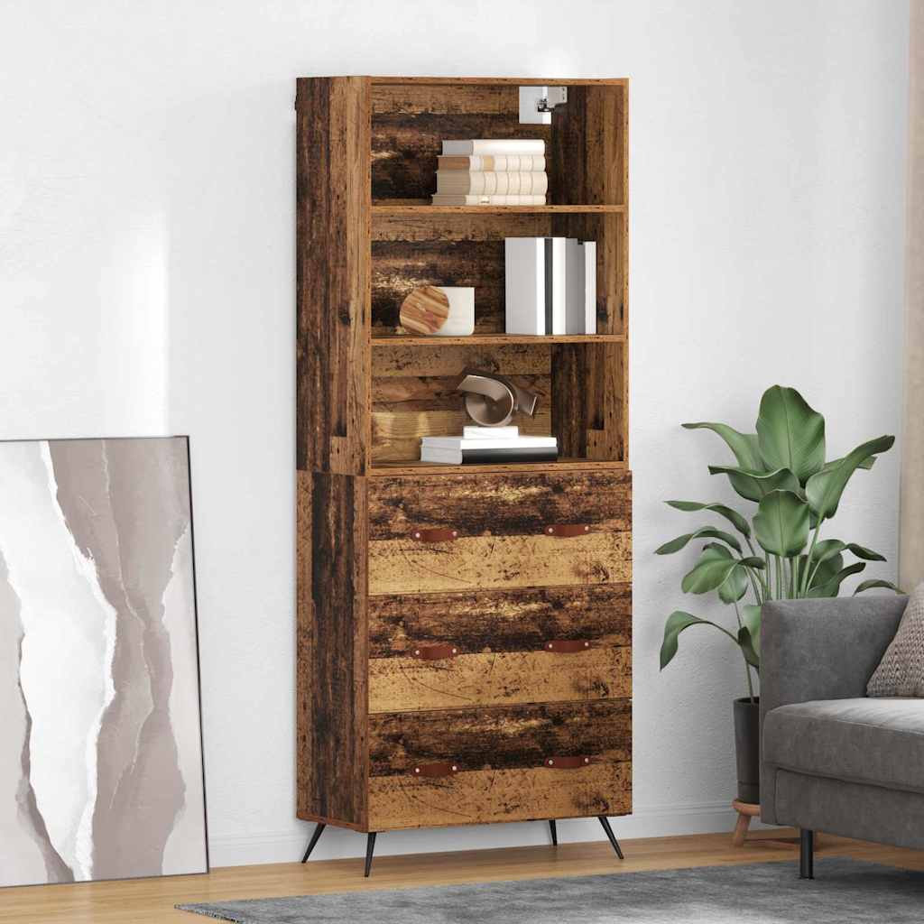 Highboard Reclaimed Wood 69.5 x 34 x 180 cm Engineered Wood