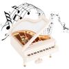 Piano Music Box Clockwork Pine Wood Type Desk Home Decoration Birthday Gift Craft