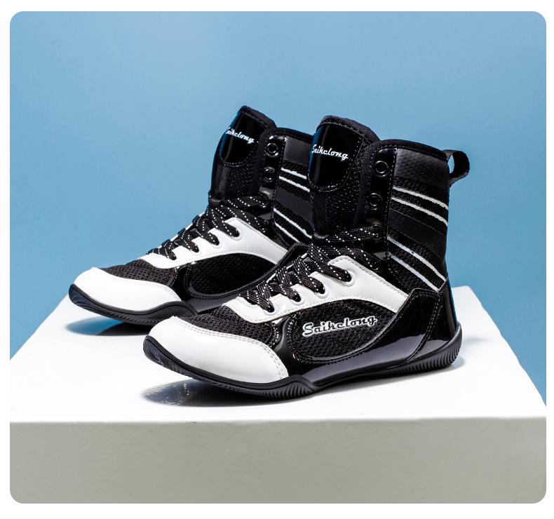 Men's and Children's High Top Wrestling and Boxing Shoes for Indoor Training