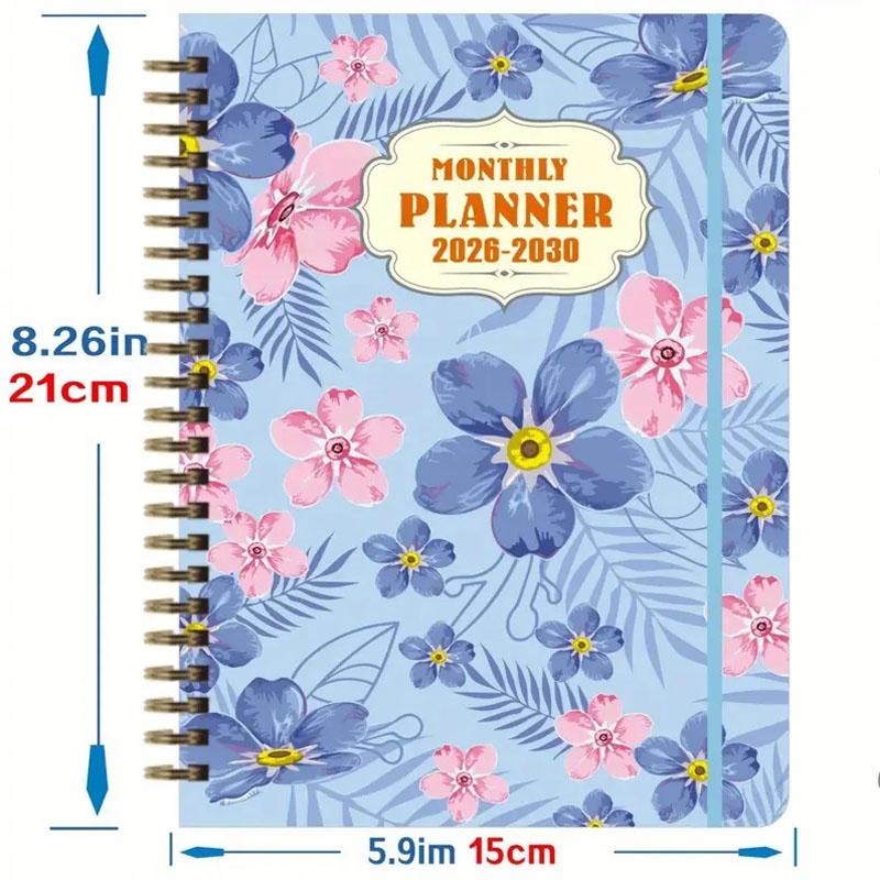 

1 шт. Долгосрочный планер на 2026-2030 гг. - 5-летнее издание 2026-2030 гг. - Страницы - для дома, офиса или в подарок - Включает федеральные праздники, высококачественная бумага синий
