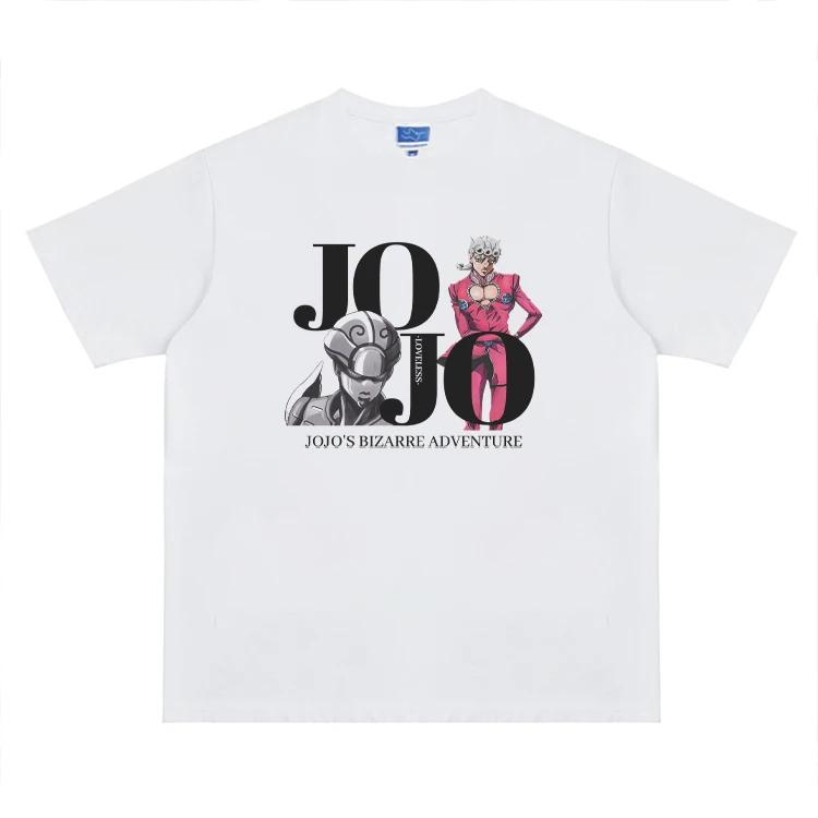 Jojo 2026 Tempo Pieno Caldo e Comodo Cotone Abbigliamento Anime Vintage Oversize Streetwear Top Grafici Magliette Abbigliamento Uomo