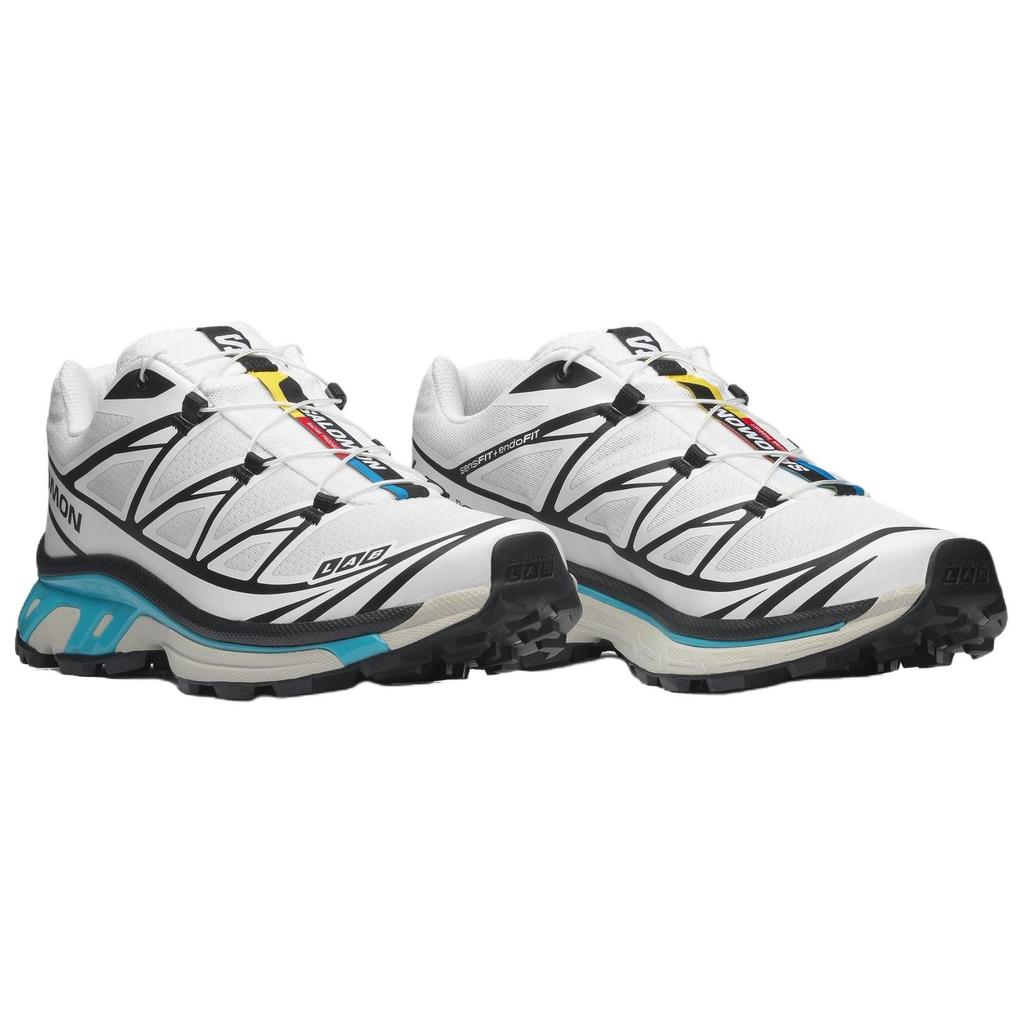 SALOMON XT 6 Running Shoes Unisex White Black Blue L49143300
