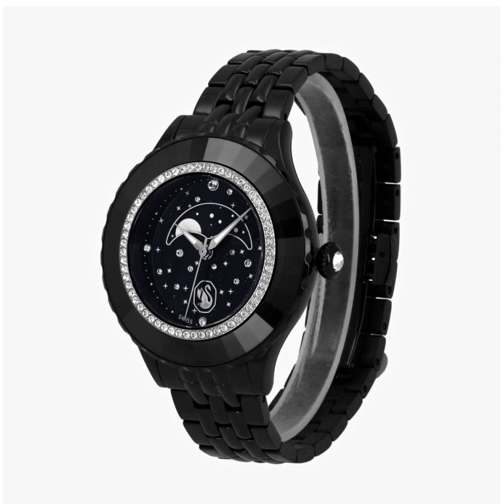 Swarovski 5677497 Octea Moon Schwarze Damen-Metalluhr