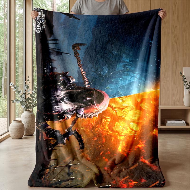 Soft Flannel Blanket Lightweight Cozy Bedroom Living Room CoverWorld of Warcraft