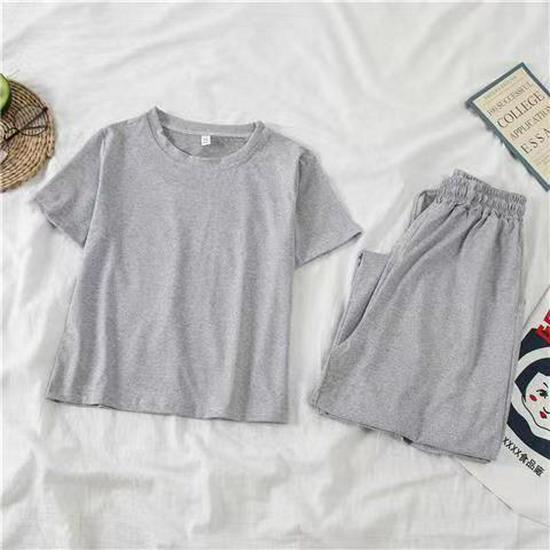 Women's 2025 Korean Style Casual Summer Sportswear Set: Short Sleeves & Wide-Leg Pants Two-Piece