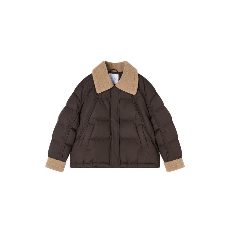 Xiangying Petite Fur Collar Down Jacket L