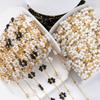 1meter Daisy Flower Beaded Chains Stainless Steel Crystal Bead Chain Necklace Bracelet Chain Crafts Jewelry Making DIY Supplies
