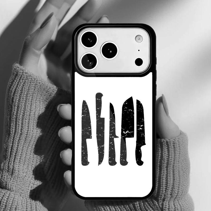 

Cooking Chef Knives soft Phone Case for iPhone 17 16 15 14 13 Pro Max Back Cover for 12 11 Pro Coque iPhone 16 Pro
