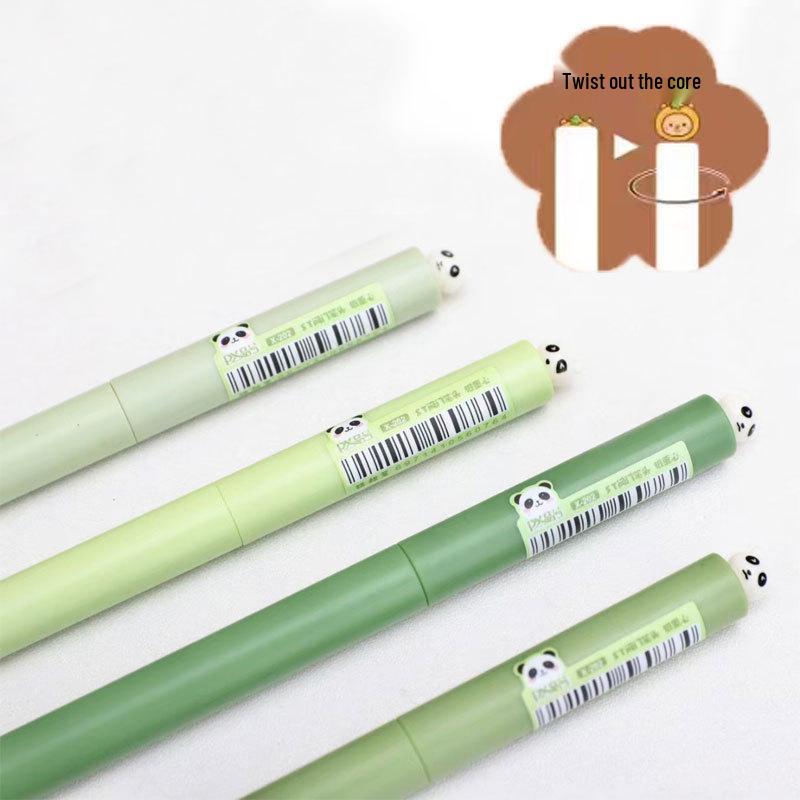 Cute Panda Twist Gel Pen - Retractable, Smooth Writing, High Appearance, ST Tip, Study Pen
