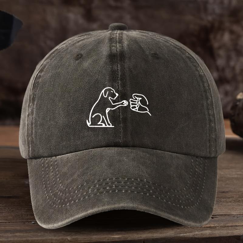 Dog paw printed baseball cap adjustable for both men and women,suitable for outdoor sun shading,fishing, travel, and casual wear