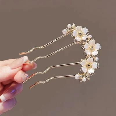 INS Wavy Hair Combs Forest Style Hair Clasp 2025 Flower Hairpin