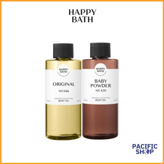[Happy Bath] Collezione di oli per il corpo originali VEGAN 250ml (Originale, talco per bambini)