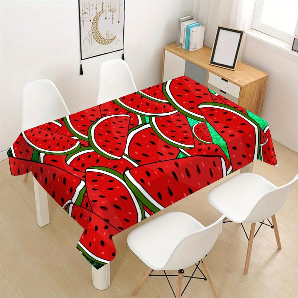 Watermelon 1pc Table Cover Polyester Tablecloth High Quality, Thickened, Rectangular, for Home, Restaurant, Cafe, Outdoor Dining