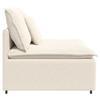 Modular Sofa Middle Module with Cushions Cream 100 Cm