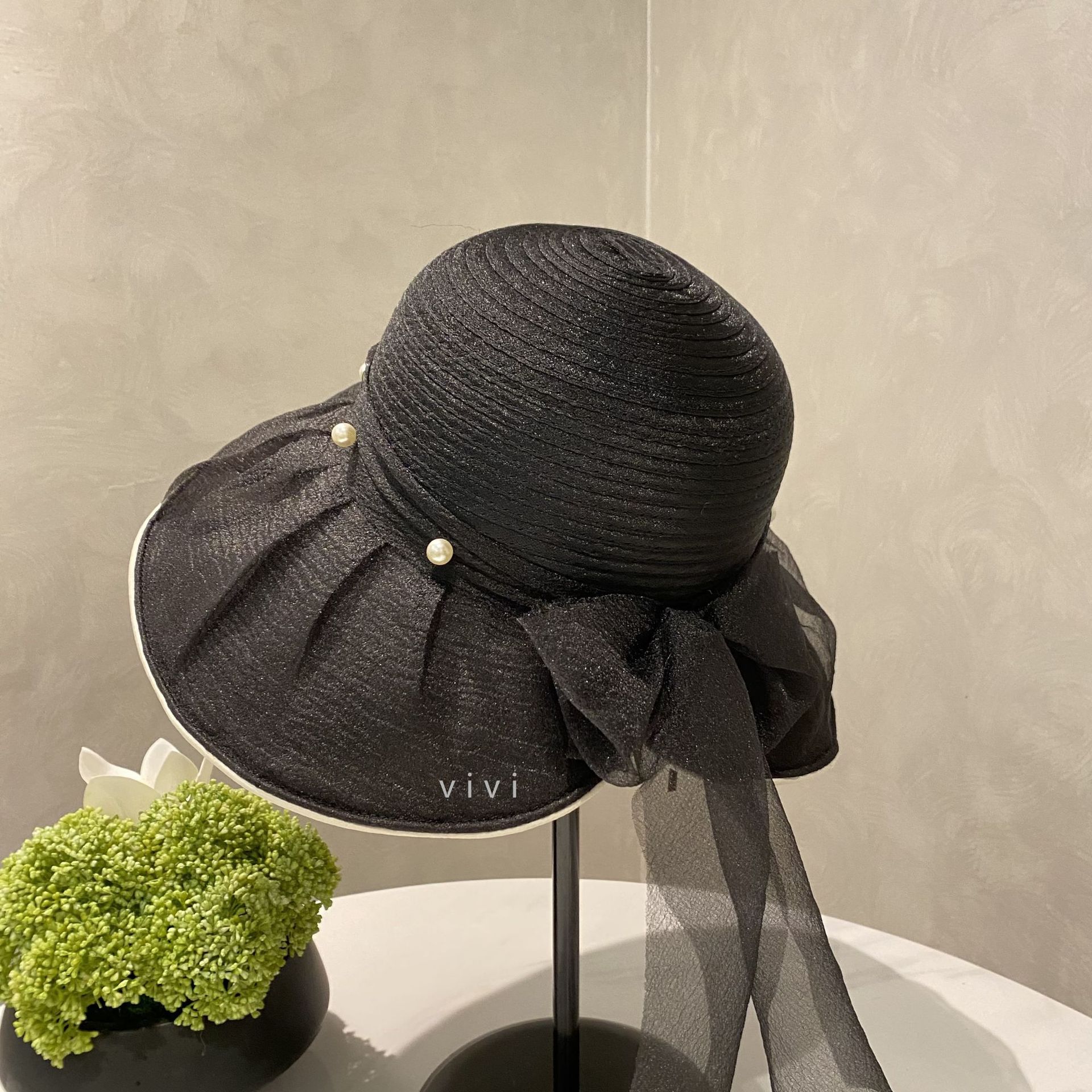 Women s Summer Lace Mesh Sun Hat with Butterfly Knot Splice Trendy Fisherman Style UV Protection Fashionable Outdoor Hat Adult 56-58cm