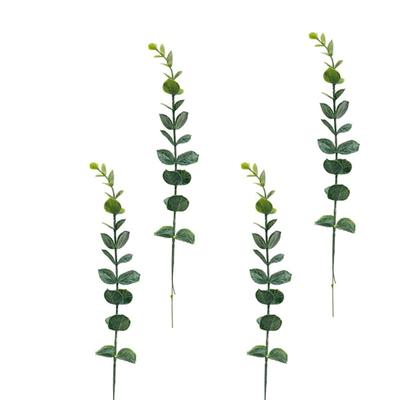 20 Pcs Artificial Plants Eucalyptus Leaves Stems Eucalyptus Stems Green Real Touch Leaf Branches for Home Bouquet Centerpiece Wedding Decoration