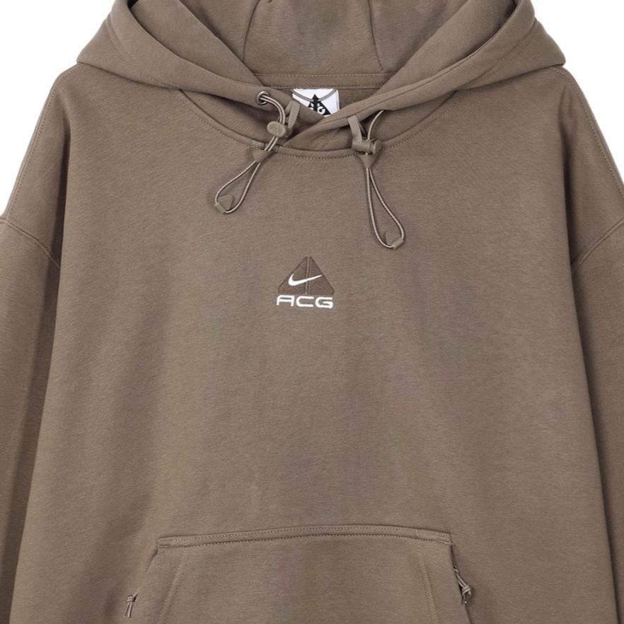 Nike Fleece-Lined Logo Hoodie Men Tops Brown DH3088-040