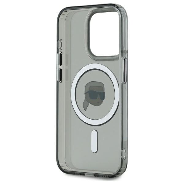 Karl Lagerfeld Klhmp15Xhlskik Iphone 15  Pro Max 6.7 Czarny/Black Hardcase Iml Metal Karl Head Magsafe