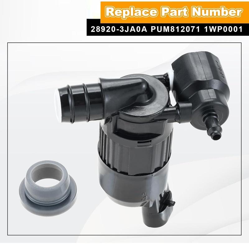 1Pc 28920-3JA0A Plastic Car Windshield Washer Pump with Grommet Fit for Infiniti JX35 QX60 2013- Nissan Pathfinder 2013-