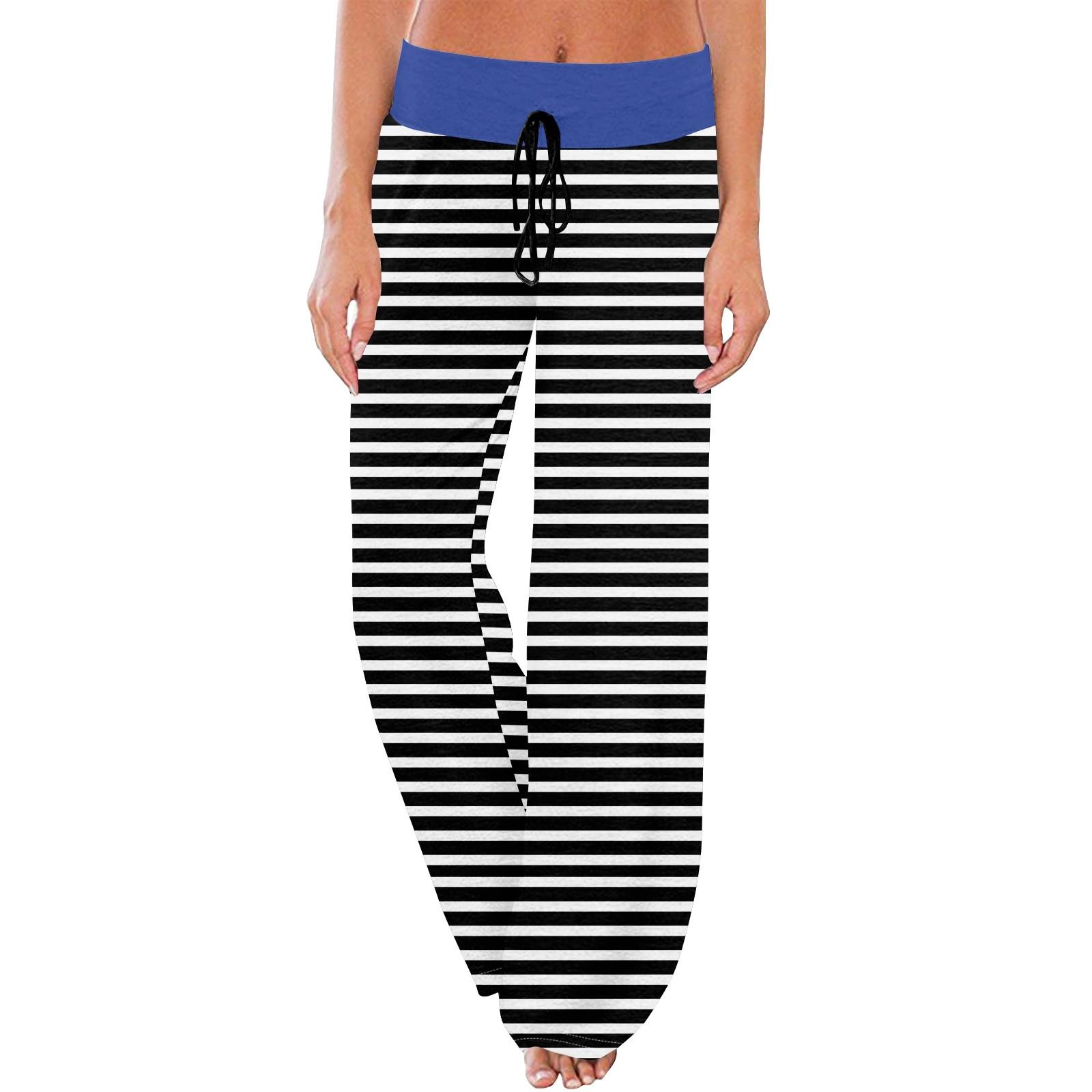 

Женские повседневные модные комфортные пижамные брюки с широкими штанинами на шнуровке и принтом L чёрный