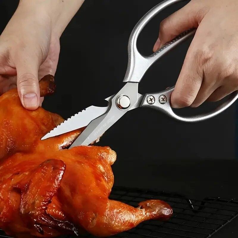 Upgrade Multi-purpose Kitchen Scissors Powerful Chicken Bone Scissors Large Household Food Scissors Stainless Kitchen Knife