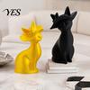 Vintage Inspired Cat Decor 3D Printed Figurine, Minimalist Modern Elegant Sculpture, Home Ornament Small Collectible Animal Statue for Shelf