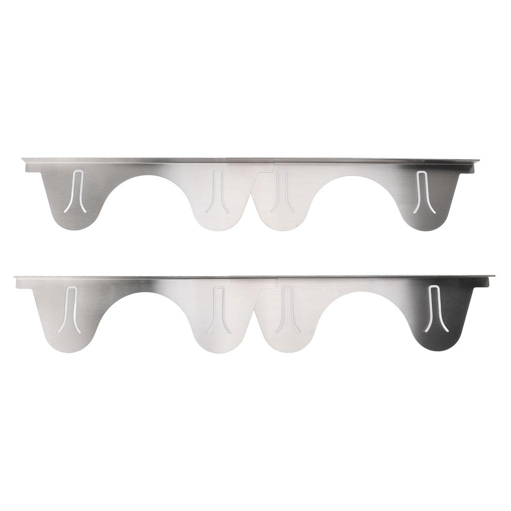 2 Pairs Stove Gap Cover Stainless Steel Retractable Stove Oven Gap Filler Guard Kitchen Counter Side Gap Silver 35cm to