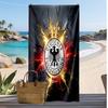 Toalha de Praia com Estampa de Futebol da Alemanha Secagem Rápida Super Absorvente Macia Toalha de Banho para Natação Praia Viagem Fã Lembrança Presente