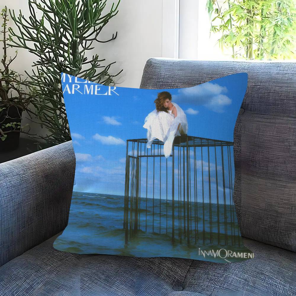 Singer M-Mylene Farmer Pillow Cover For Bedroom Room And Living Room Sofa Decorative Cushion Cover