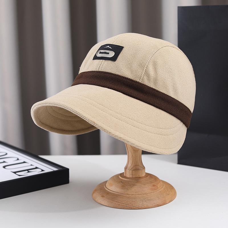 Autumn and Winter New Women's Outdoor Thermal Cap Fashionable Wide-brimmed Basin Hat Big Head Circumference Showing Face Small Equestrian Hat