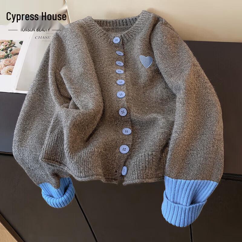 Women's Color-block Heart Pattern Sweater